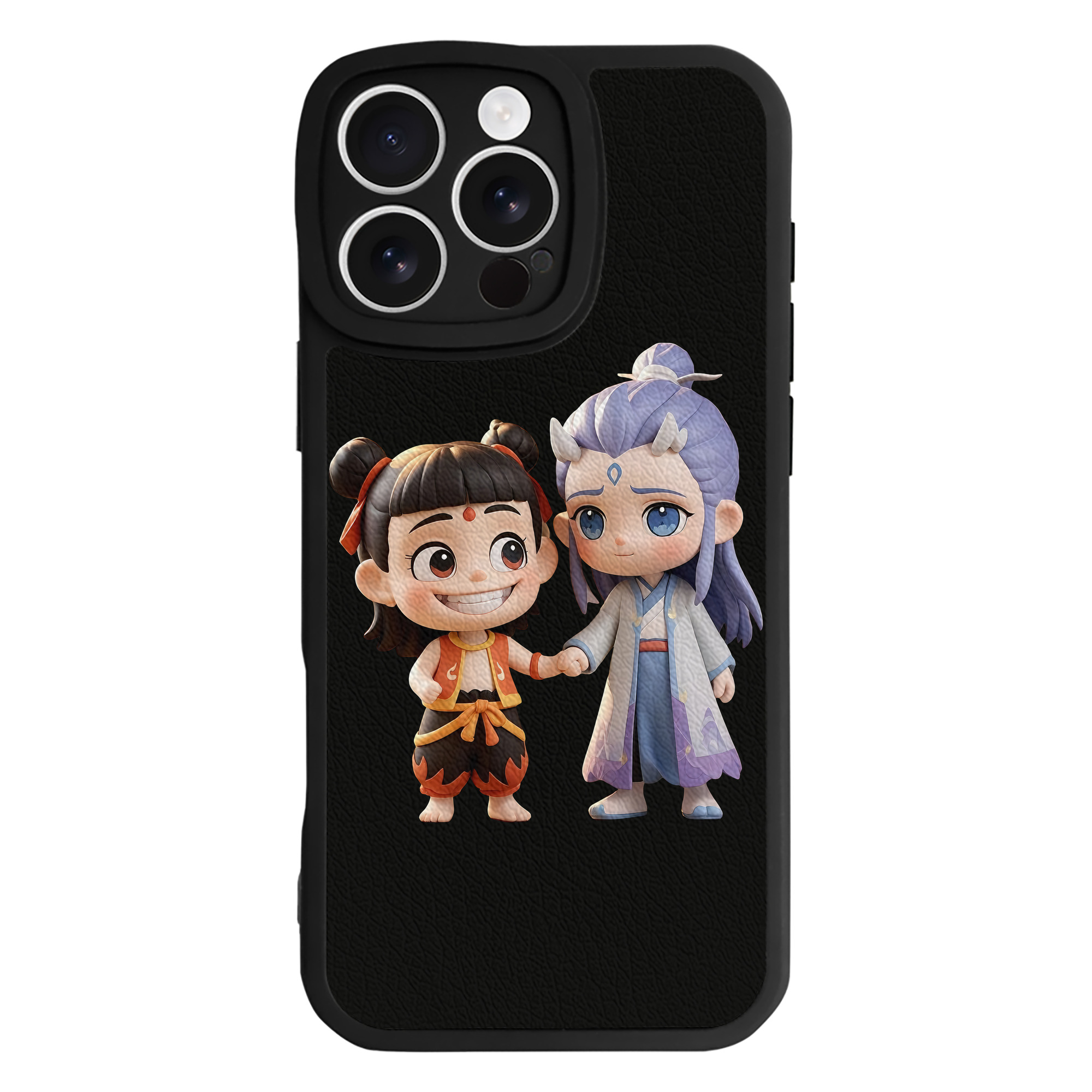 （画像用） Ne Zha 2 ナタ 魔童の大暴れ 【iPhone 16シリーズ対応】シリコンスマホケース（レザー調） 材質：シリコン